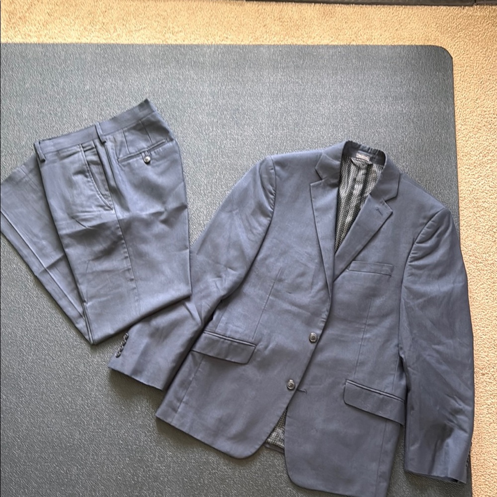 Men's Navy Blazer and Pants Set